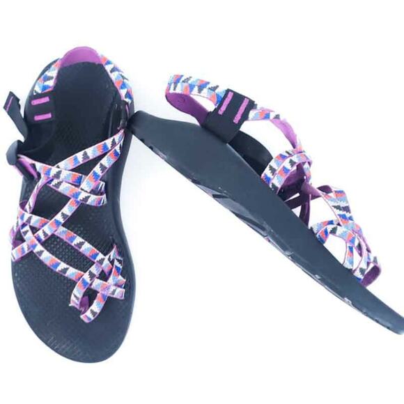 Chaco Womens ZX/2 Sandals Strappy Hiking Purple 10 Shoes, Straps Excellent Shape